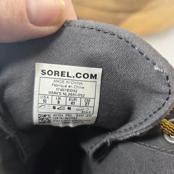 Sorel Women Sz 10 Slimpack 1964 Lace-Up Rain Boots Quarry Antique Moss colorway - Picture 10 of 11